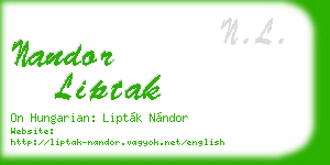 nandor liptak business card